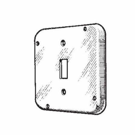 MULBERRY Electrical Box Cover, Square, Steel, Toggle Switch, Raised 11501